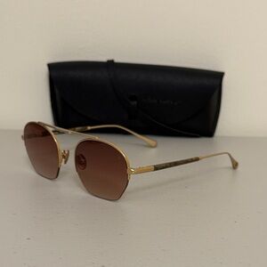 John Varvatos 534 Gold Sunglasses with Brown Lenses